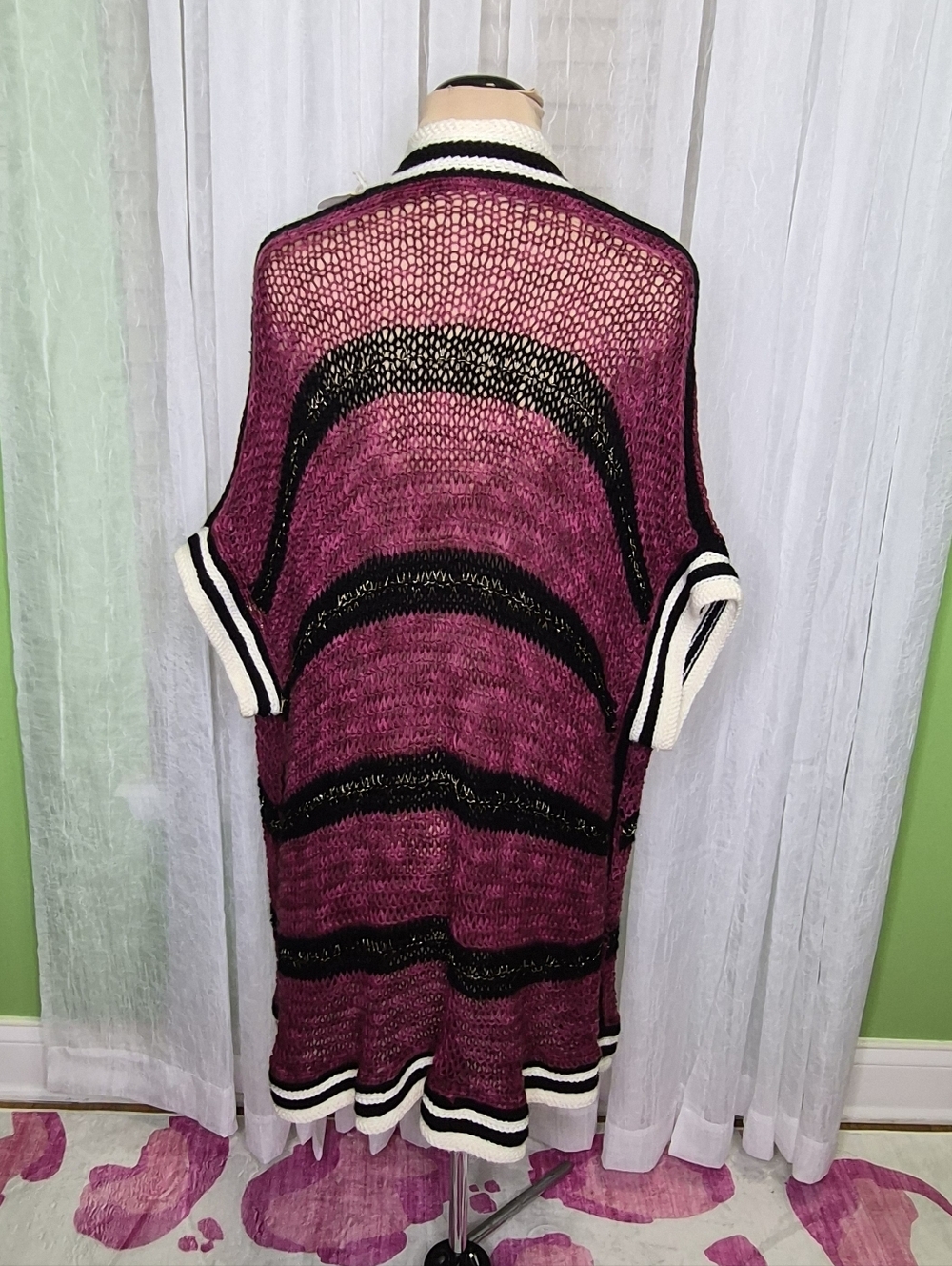 Hand-Crocheted Knit Duster - Picture 3 of 8